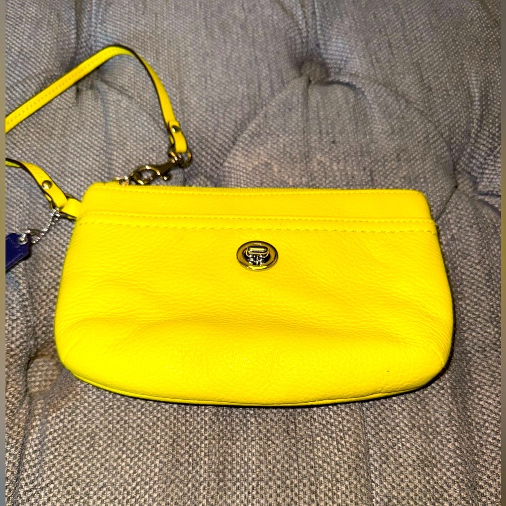 Coach leather wristlet